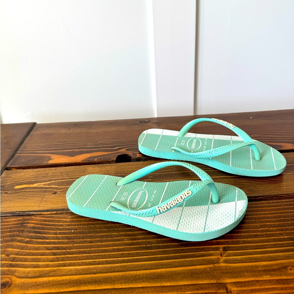 Havaianas Slim Flip Flops Turquoise